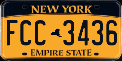 NY license plate FCC3436