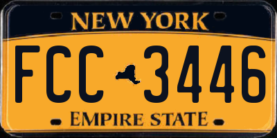 NY license plate FCC3446
