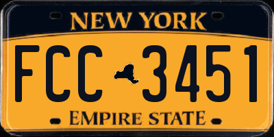 NY license plate FCC3451