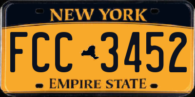NY license plate FCC3452