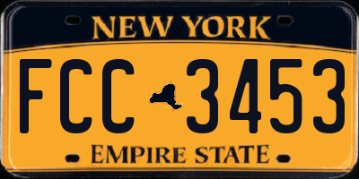 NY license plate FCC3453