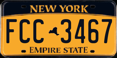 NY license plate FCC3467