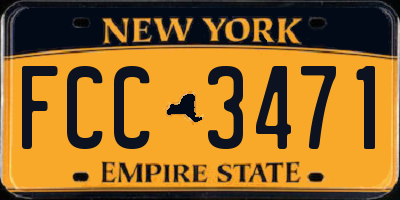 NY license plate FCC3471