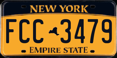 NY license plate FCC3479