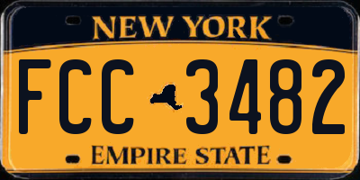 NY license plate FCC3482