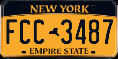 NY license plate FCC3487