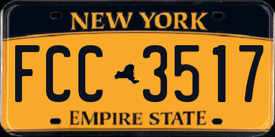 NY license plate FCC3517