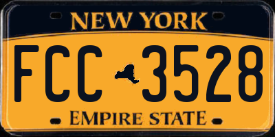 NY license plate FCC3528