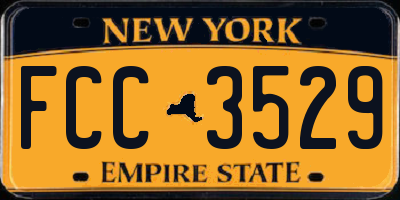 NY license plate FCC3529