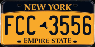 NY license plate FCC3556