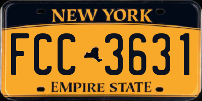 NY license plate FCC3631