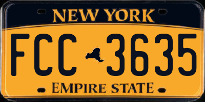 NY license plate FCC3635