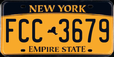 NY license plate FCC3679