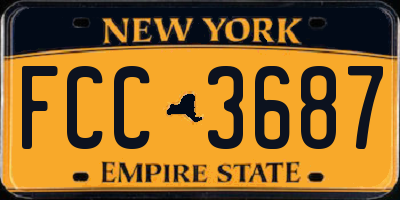 NY license plate FCC3687