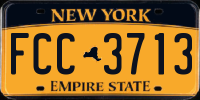 NY license plate FCC3713