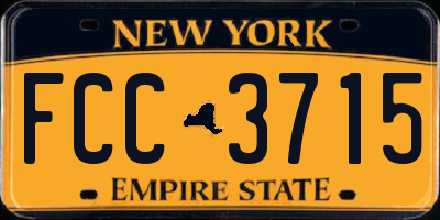 NY license plate FCC3715