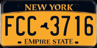 NY license plate FCC3716