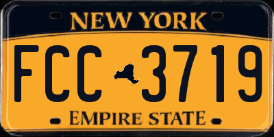 NY license plate FCC3719