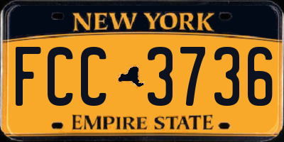 NY license plate FCC3736