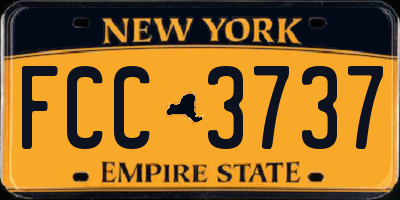 NY license plate FCC3737