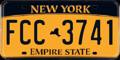 NY license plate FCC3741
