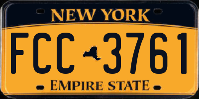 NY license plate FCC3761