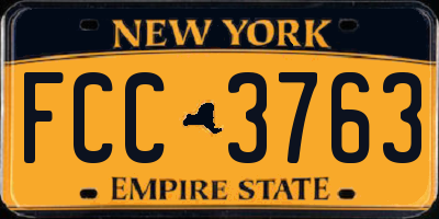 NY license plate FCC3763