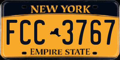 NY license plate FCC3767