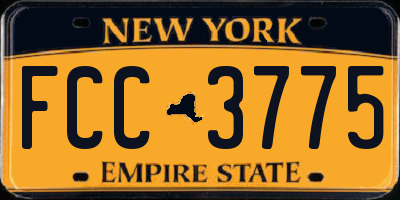 NY license plate FCC3775