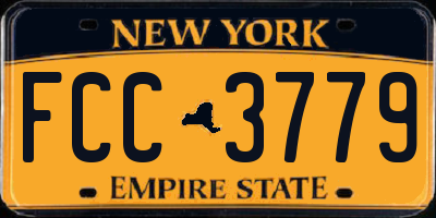 NY license plate FCC3779