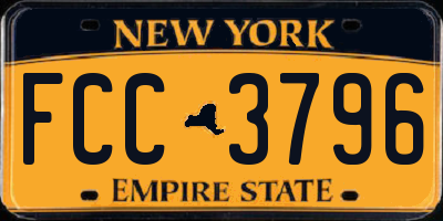 NY license plate FCC3796