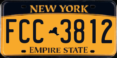NY license plate FCC3812