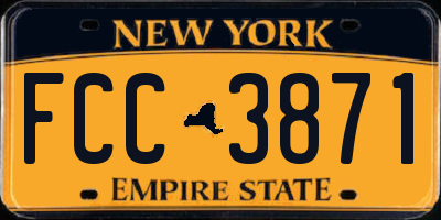 NY license plate FCC3871