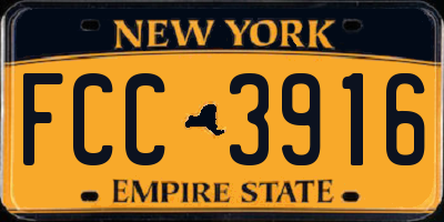 NY license plate FCC3916