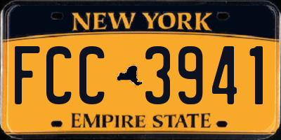 NY license plate FCC3941