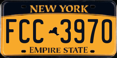 NY license plate FCC3970