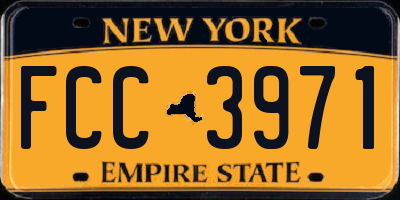 NY license plate FCC3971