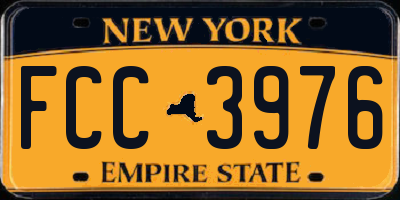 NY license plate FCC3976