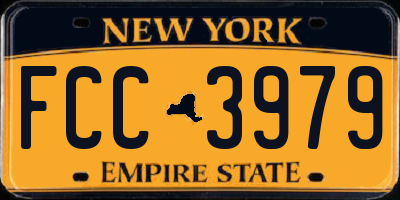NY license plate FCC3979