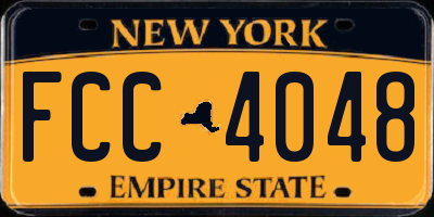 NY license plate FCC4048