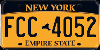 NY license plate FCC4052