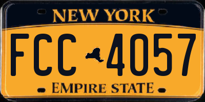 NY license plate FCC4057