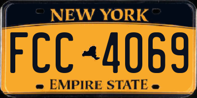 NY license plate FCC4069
