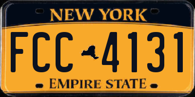 NY license plate FCC4131