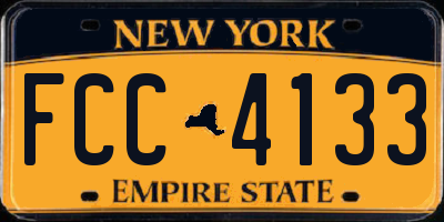 NY license plate FCC4133