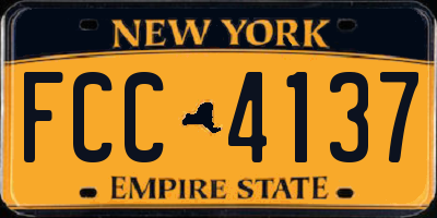 NY license plate FCC4137