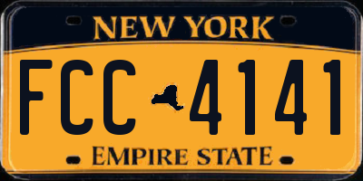 NY license plate FCC4141