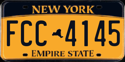 NY license plate FCC4145