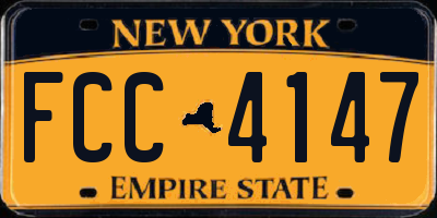 NY license plate FCC4147