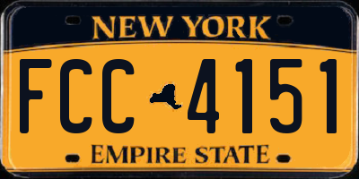 NY license plate FCC4151